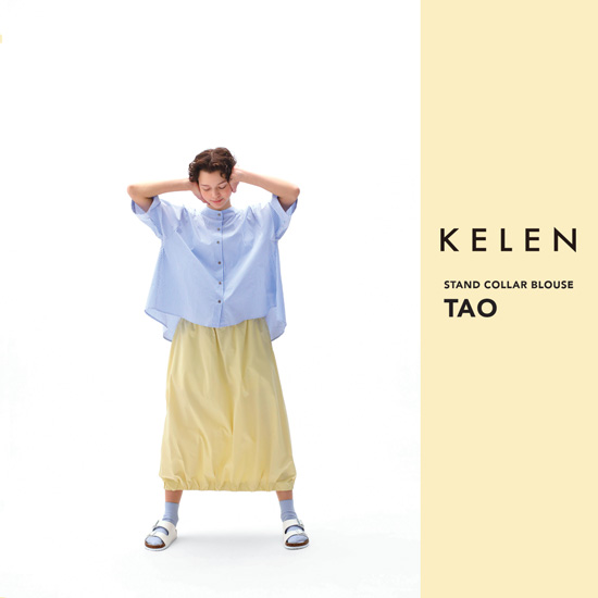 KELEN スタンドカラーブラウス TAO