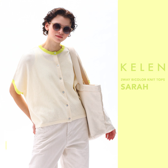 KELEN 2WAYバイカラーニットトップス SARAH