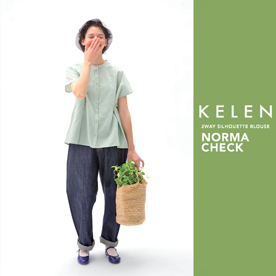 KELEN 2WAYシルエットブラウス NORMA CHECK